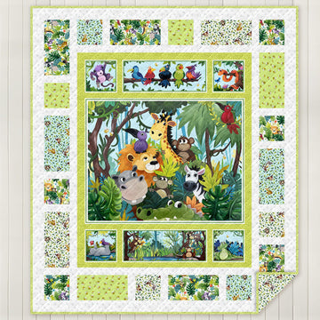 Jungle Friends Fish & Chips Quilt Kit