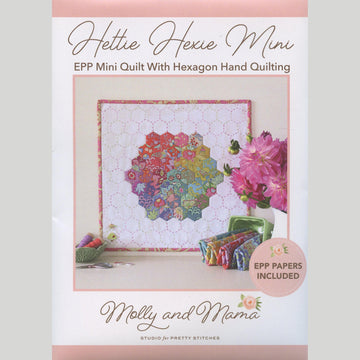 Hettie Hexie Mini Quilt Pattern with English Paper Piece Pack and Template