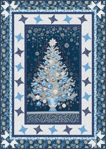 Dazzling Tree - Navy Free Quilt Pattern