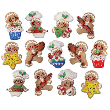 Gingerbread Chefs Felt Ornaments Kit