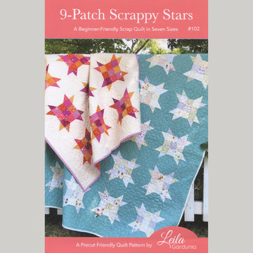 9-Patch Scappy Stars Quilt Pattern