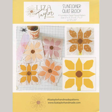 Sunflower FPP Quilt Block Pattern