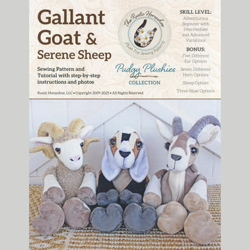 Gallant Goat & Serene Sheep Pudgy Plushies Pattern