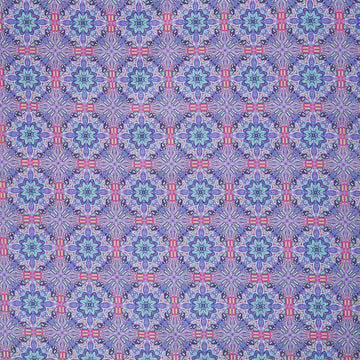 Flora & Felines - Tiled Teal Yardage