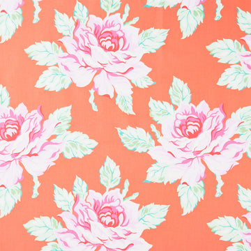 Daisy Crush - Hello Roses Coral Yardage