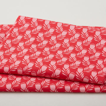 Paradise Bloom - Flourishing Flora Ruby Digitally Printed 2 Yard Cut