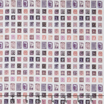 Eclectic Elements - Palette Stamps Purple Yardage