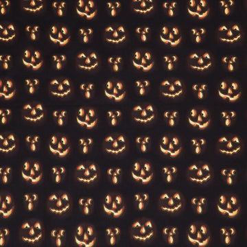 Moonlit Mischief - Pumpkin Glow Black Yardage
