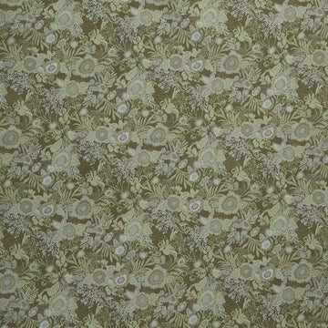 Cinnamon Stick - Large Packed Floral Green Yardage
