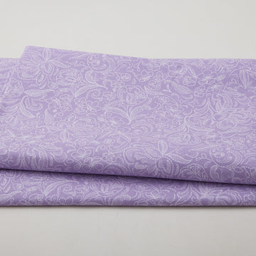 Stylized Garden - Delicate Floral Purple 108" Wide 3 Yard Cut