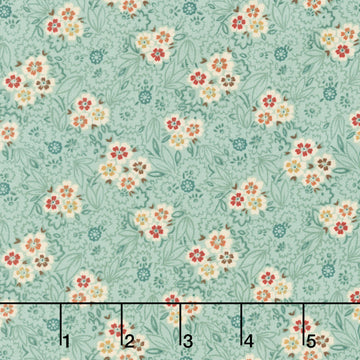 Love Struck - Flower Cart Aqua Yardage