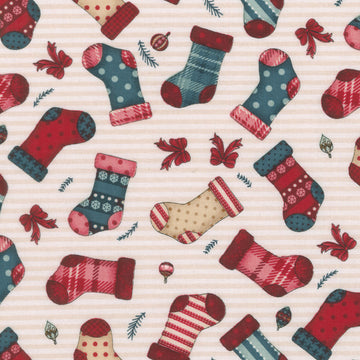 Gifts of Gratitude - Tossed Stockings Cream Yardage