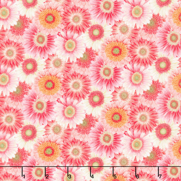 Bloomscape - Packed Flowers Pink Multi Yardage