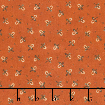 Flower Pot Prints - Ditsy Blooms Orange Yardage