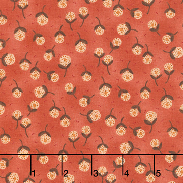 Flower Pot Prints - Tossed Dandelions Pink Yardage
