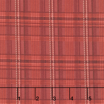 Hearth and Home - Printed Plaid Red Yardage