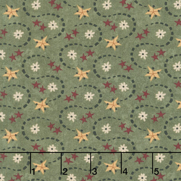 Hearth and Home - Star Wave Green Yardage