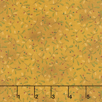 Every Heart Beats True - Etched Vines Gold Yardage