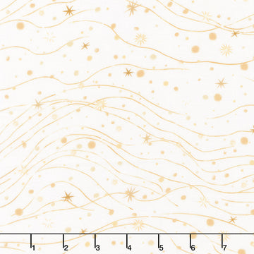 Magical Winter Woodlands - Starry Skies Texture Cream Yardage
