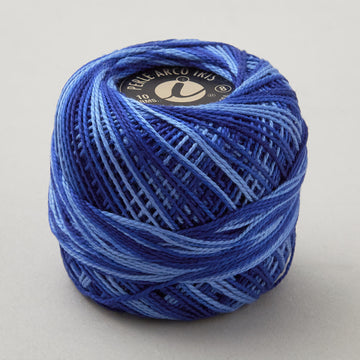 Missouri Star #8 Variegated Perle Cotton 10 Gram Ball - Navy (893)