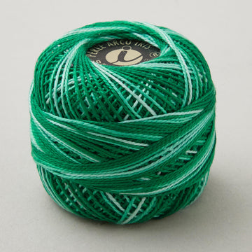 Missouri Star #8 Variegated Perle Cotton 10 Gram Ball - Christmas Green (860)