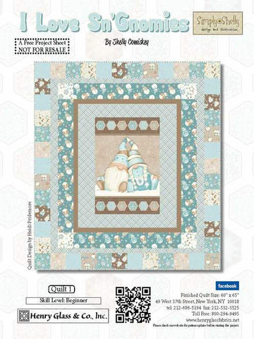 I Love Sn'Gnomies Quilt 1 Free Quilt Pattern by Heidi Pridemore