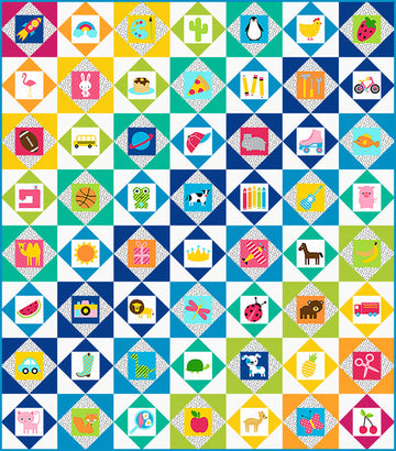 I Spy Economy Block Quilt - Spring Free Quilt Pattern by Erica Jackman