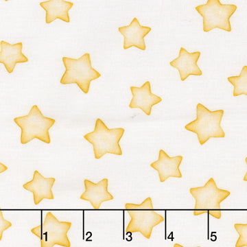 Dragon Friends - Stars White Yardage