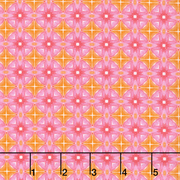 Dragon Friends - Geo Pink Yardage