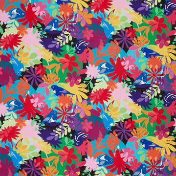 Flock Together - Birds & Flower Multi Yardage