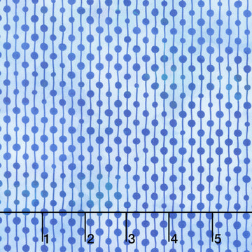 Felicity - Dot Stripe Blue Yardage