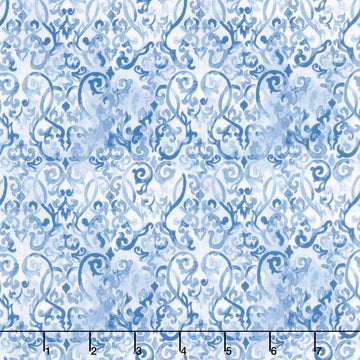 Sanctuary - Ironwork Blue Yardage