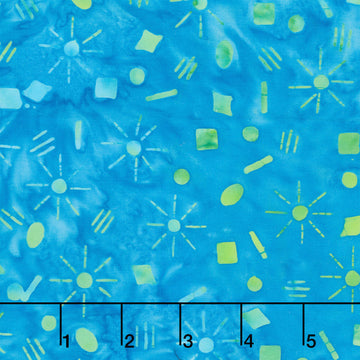 Garden Gate Batiks - Sparkles Teal Surf Yardage