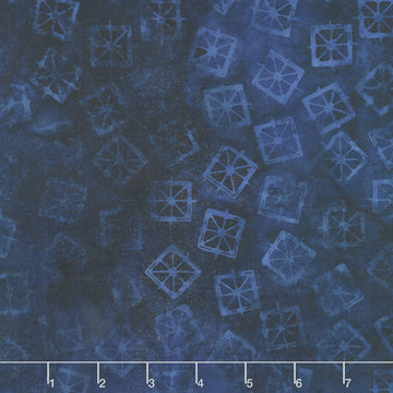 Garden Gate Batiks - Lantern Blue Navy Yardage