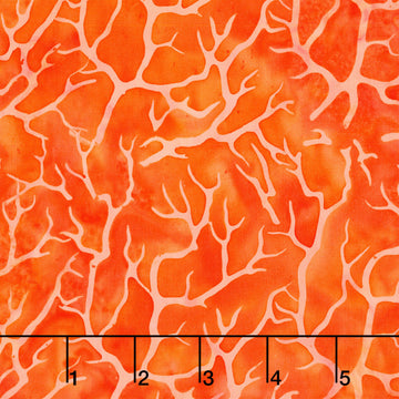 Boo Bash Batiks - Branches Orange Copper Yardage