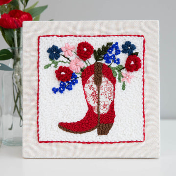 Americana Cowgirl Punch Needle Frame Kit