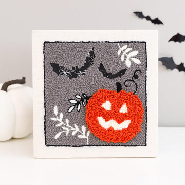 Jack-O'Lantern Jubilee Punch Needle Frame Kit