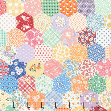 Aunt Grace Goes Scrappy - Hexagon Multi Yardage