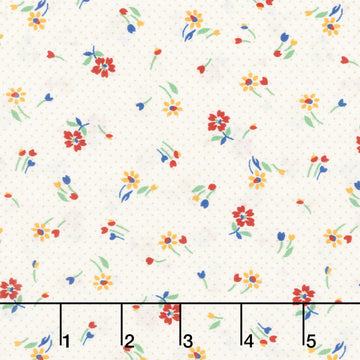 Aunt Grace 108" Premium Quilt Backs - Blooms Cream Yardage