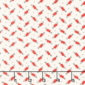 Be My Valentine - Hearts and Arrows Cream Yardage