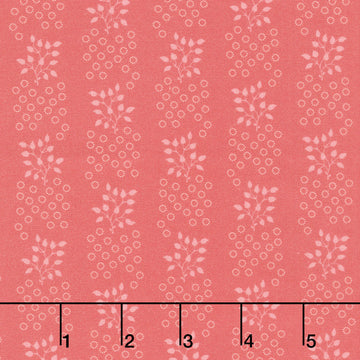 Love Letters - Leaves and Circles Red Yardage