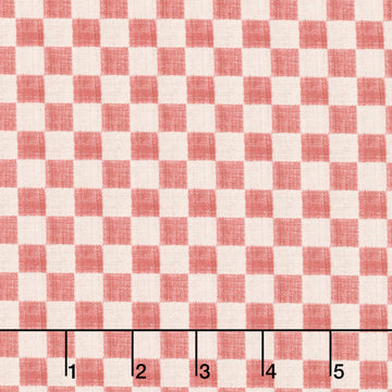 Love Letters - Check Red Yardage
