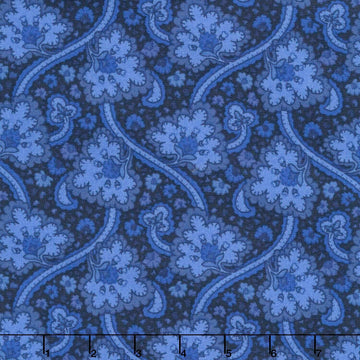 Blue Belle - Paisley Navy Yardage
