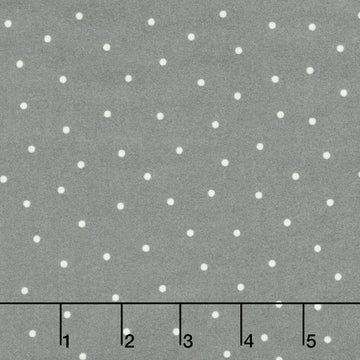 Kimberbell Basics Flannel - Small Dot Grey/White Yardage