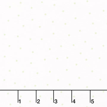 Kimberbell Basics Flannel - Small Dot White/Soft Green Yardage