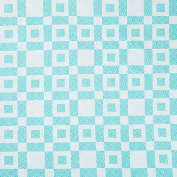 Colorblock Party Cheater Prints - Checkers Teal 108" Wide Backing