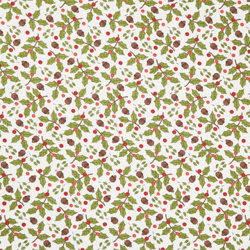 Snowtop Mountain Flannel - Greenery Cream Yardage