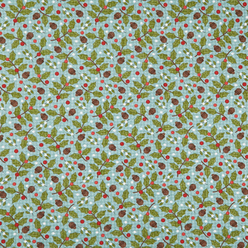 Snowtop Mountain Flannel - Greenery Aqua Yardage
