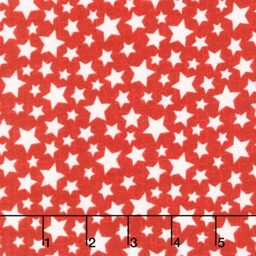 Snowtop Mountain Flannel - Star Red Yardage