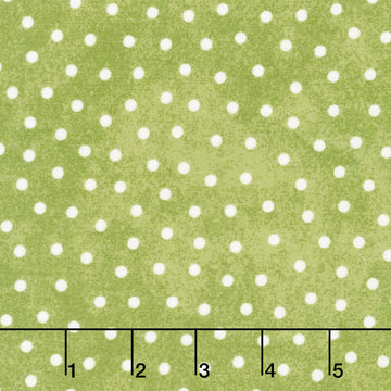 Snowtop Mountain Flannel - Dots Green Yardage